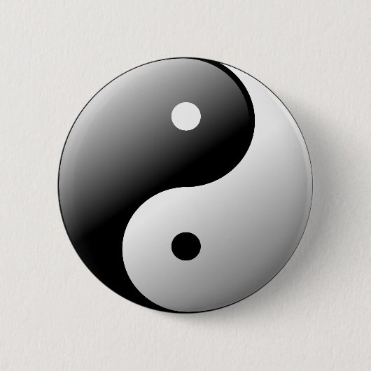 Yin Yang Ronde Button 5,7 Cm (Voorkant)