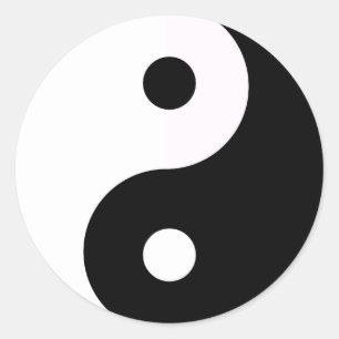 Yin Yang Ronde Sticker