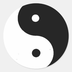 Yin__Yang Ronde Sticker