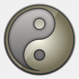 Yin Yang Ronde Sticker