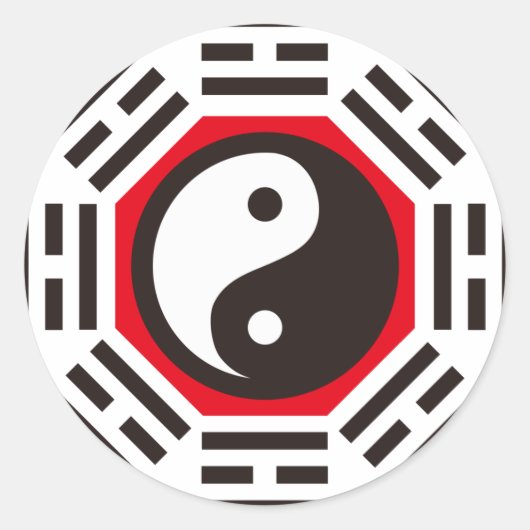 YIN & YANG RONDE STICKER (Voorkant)