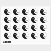 Yin Yang ronde sticker (Vel)