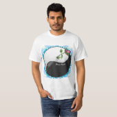 Yin Yang Roos bruiloft T-shirt (Voorkant volledig)