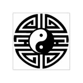 Yin & Yang round Yantra + uw ideeën Rubberstempel (Afrduk)