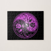 Yin Yang Rozen, paars en zwart Legpuzzel (Horizontaal)