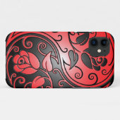 Yin Yang Rozen, rood en zwart Case-Mate iPhone Case (Achterkant (horizontaal))