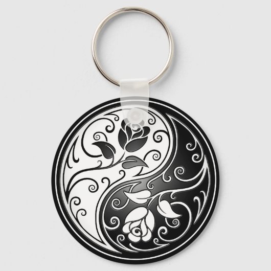 Yin Yang Rozen Sleutelhanger (Voorkant)