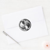Yin Yang Scorpions Ronde Sticker (Envelop)