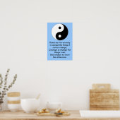 Yin Yang Serenity Prayer Poster (Keuken)