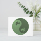 Yin Yang Shamrocks Briefkaart (Staand voorkant)