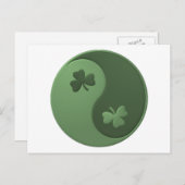 Yin Yang Shamrocks Briefkaart (Voorkant / Achterkant)