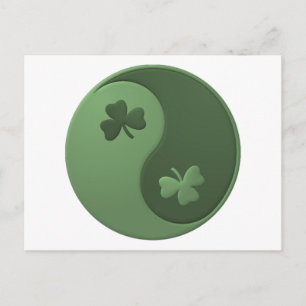Yin Yang Shamrocks Briefkaart