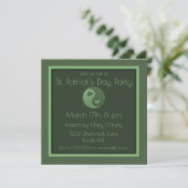 Yin Yang Shamrocks St. Patrick's Day Invitation (Debout devant)