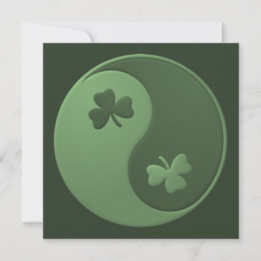 Yin Yang Shamrocks St. Patrick's Day Invitation (Dos)