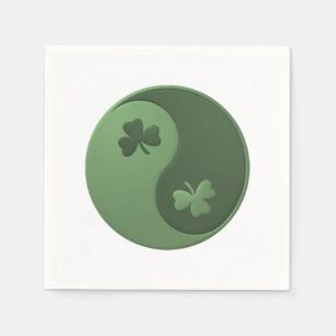 Yin Yang Shamrocks St. Patrick's Day Servet