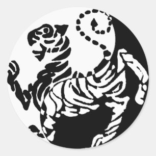 YIN YANG SHOTOKAN TIGER RONDE STICKER