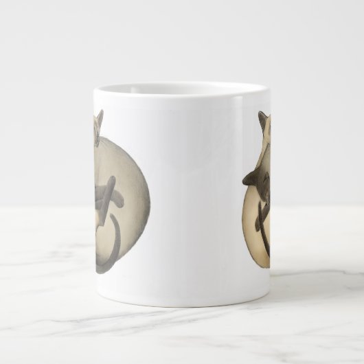 Yin Yang Siamese Cats Jumbo Mug (Devant)