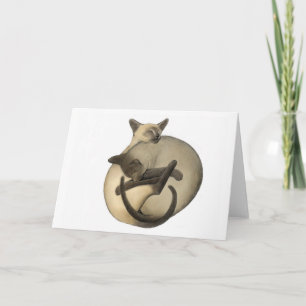 Yin Yang Siamese Cats Kaart