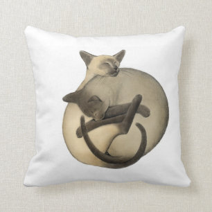 Yin Yang Siamese Katten Kussen