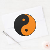 Yin Yang - sinaasappel 1 Ronde Sticker (Envelop)