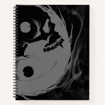 Yin-Yang Skull Spiral Sketchpad omgekeerd