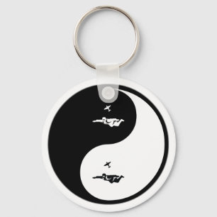 Yin Yang Skydiving Sleutelhanger