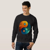 Yin Yang Space Cosmos Galaxy Universum Outerspace Trui (Voorkant volledig)