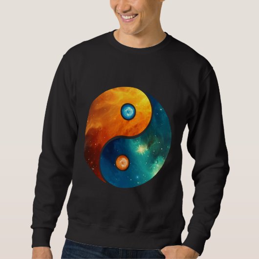 Yin Yang Space Cosmos Galaxy Universum Outerspace Trui (Voorkant)