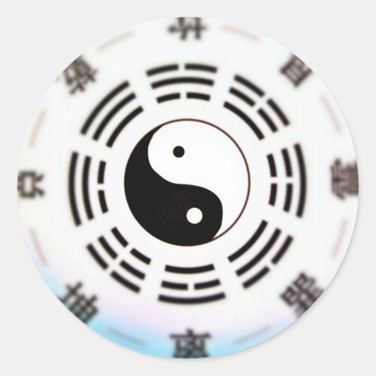 Yin Yang Spirit Ronde Sticker (Voorkant)