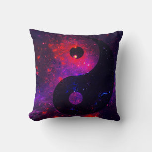 Yin Yang Stardust Blauw Paars Rood Kussen