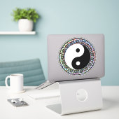 Yin Yang Sticker (Laptop op bureau)