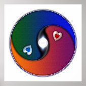 Yin Yang Sun Valentijn Love Poster (Voorkant)