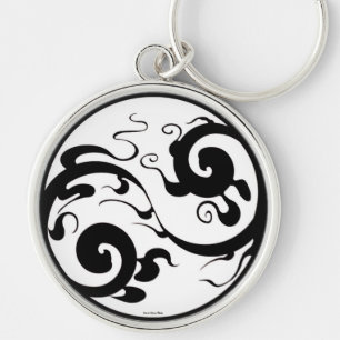 Yin Yang Swirl Sleutelhanger