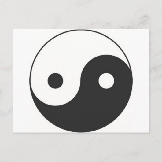 YIN & YANG SYMBOL BRIEFKAART (Voorkant)