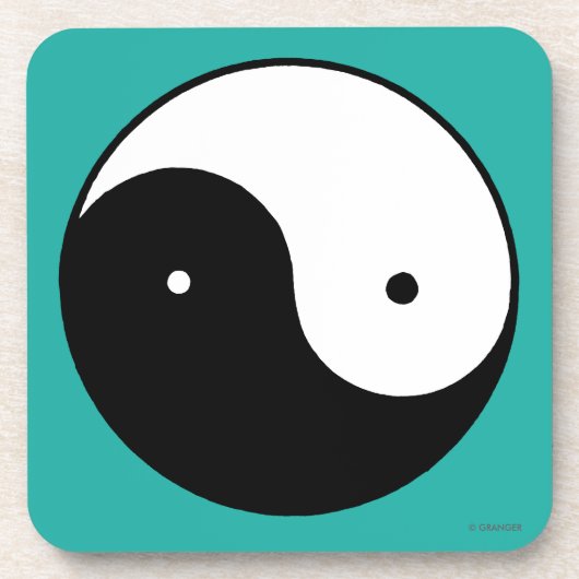 Yin Yang Symbol Drankjes Onderzetter (Voorkant)