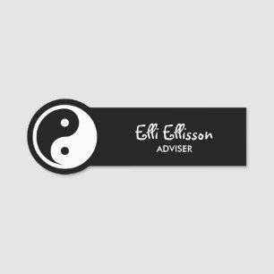 Yin Yang Symbol - massief tattoo ontwerp 2 Naamplaatje