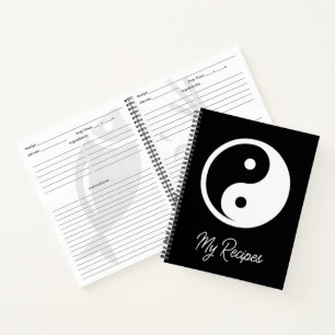 Yin Yang Symbol - massief tattoo ontwerp 2 Notitieboek