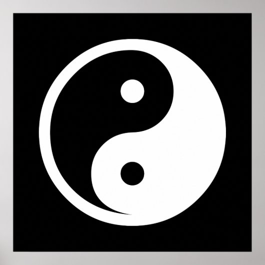 Yin Yang Symbol - massief tattoo ontwerp 2 Poster (Voorkant)