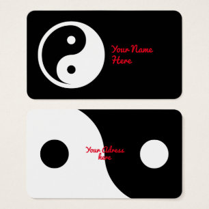 Yin Yang Symbol - massief tattoo ontwerp 2 Visitekaartje