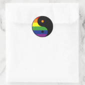 Yin-Yang-Symbol-Rainbow Ronde Sticker (Tas)