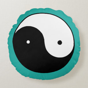 Yin Yang Symbol Rond Kussen