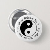 Yin Yang Symbol Ronde Button 5,7 Cm (Voorkant /achterkant)