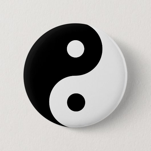 Yin Yang Symbol Spiritueel Ronde Button 5,7 Cm (Voorkant)