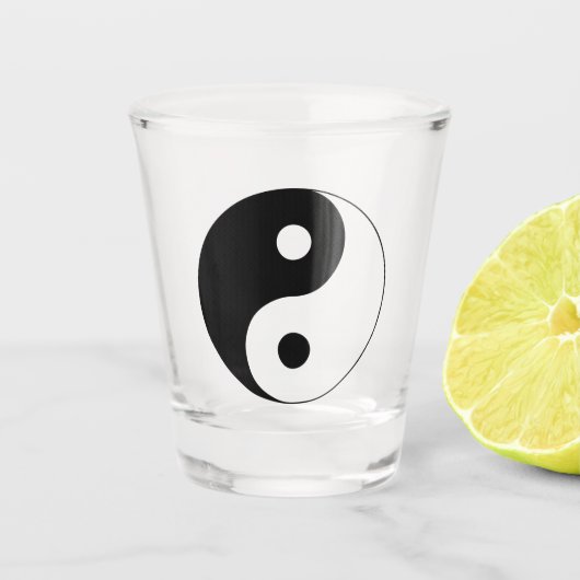 Yin Yang Symbol Spiritueel Shot Glas (Voorkant)