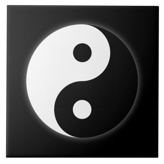 Yin Yang Symbol Tile Tegeltje (Voorkant)