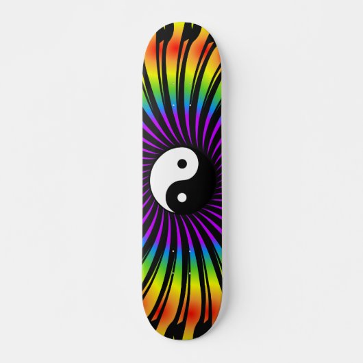 Yin Yang Symbole & Design Spiral : Skateboard (Devant)