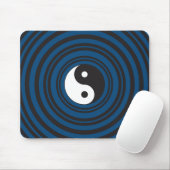 Yin Yang Symbool Blue Concentric Circles Ripples Muismat (Met muis)