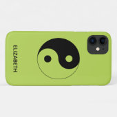Yin Yang Symbool|Groen Gepersonaliseerd Case-Mate iPhone Case (Achterkant (horizontaal))