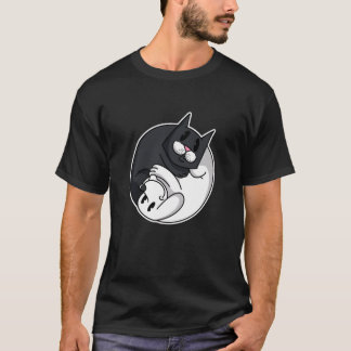 Yin Yang Symbool Kat Hond Grappig Dier Schattig Hu T-shirt