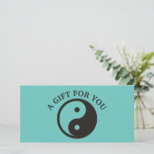 Yin Yang Symbool - ontwerp van vast tattoo (Staand voorkant)